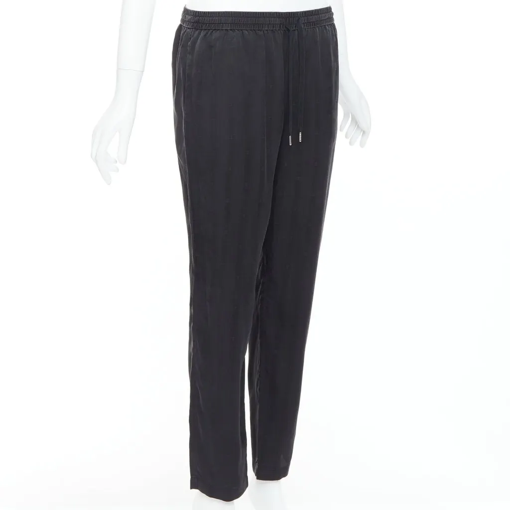T by Alexander Wang Logo Pajama Pants Black Silk Good - Inside View