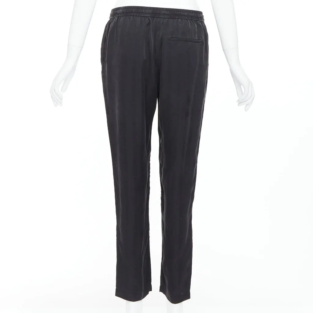 T by Alexander Wang Logo Pajama Pants Black Silk Good - Box View