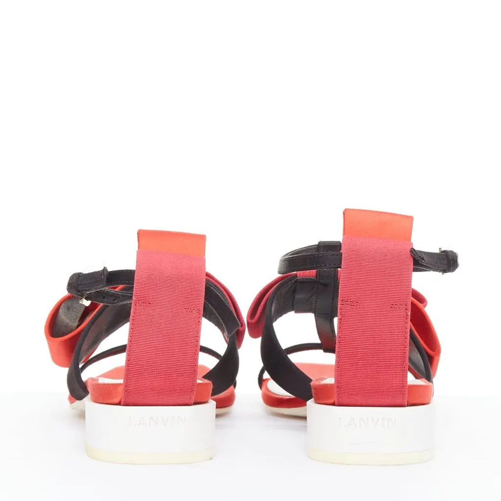 Lanvin Bow-embellished Red Silk Good - Box View