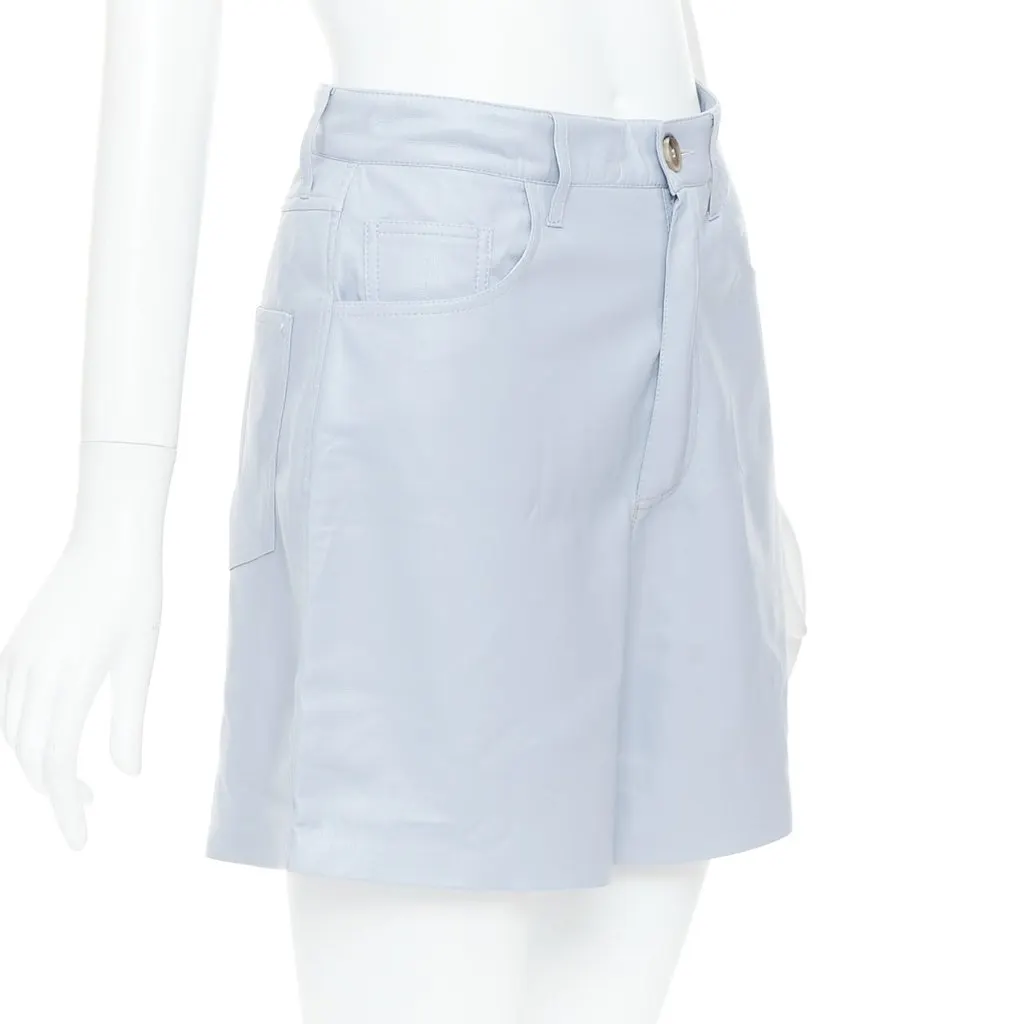 Nanushka Vegan Leather Shorts Blue Very good - Inside View