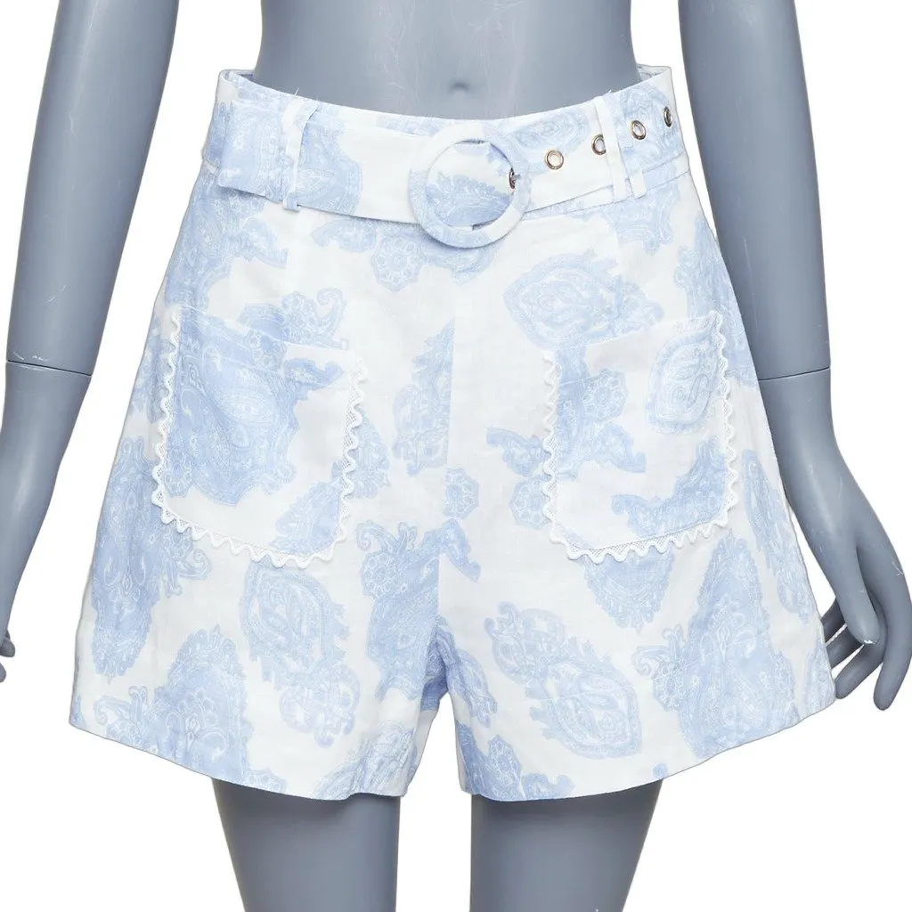 KEEPSAKE THE LABEL Cyclist Eco Shorts White Linen Very good - Front View