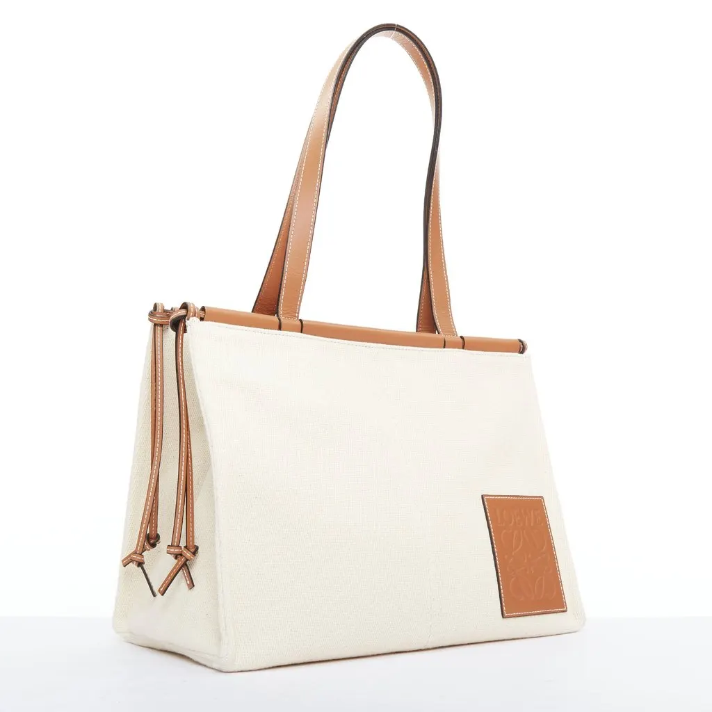 Loewe Cushion Small Brown Canvas Good - Inside View