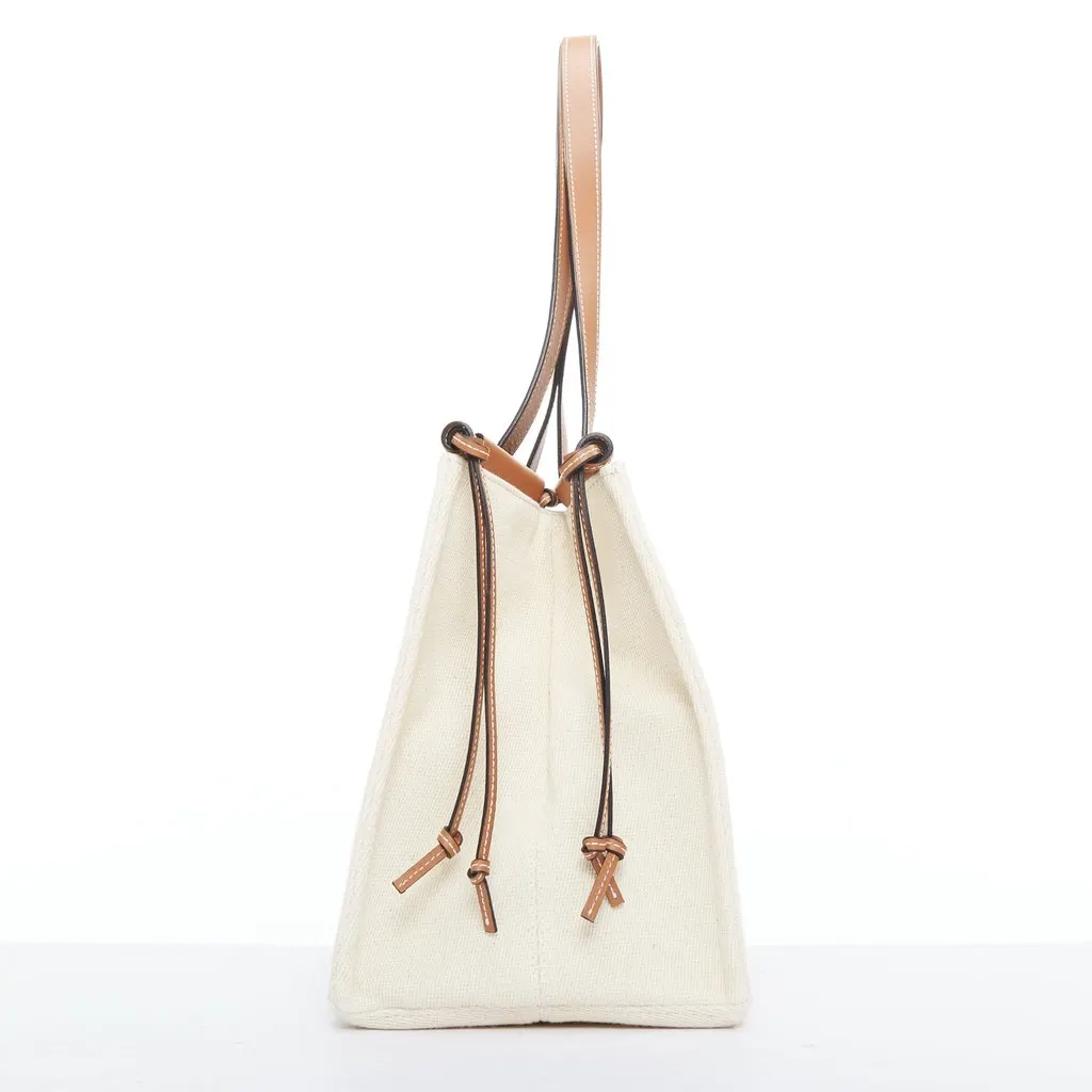 Loewe Cushion Small Brown Canvas Good - Model View