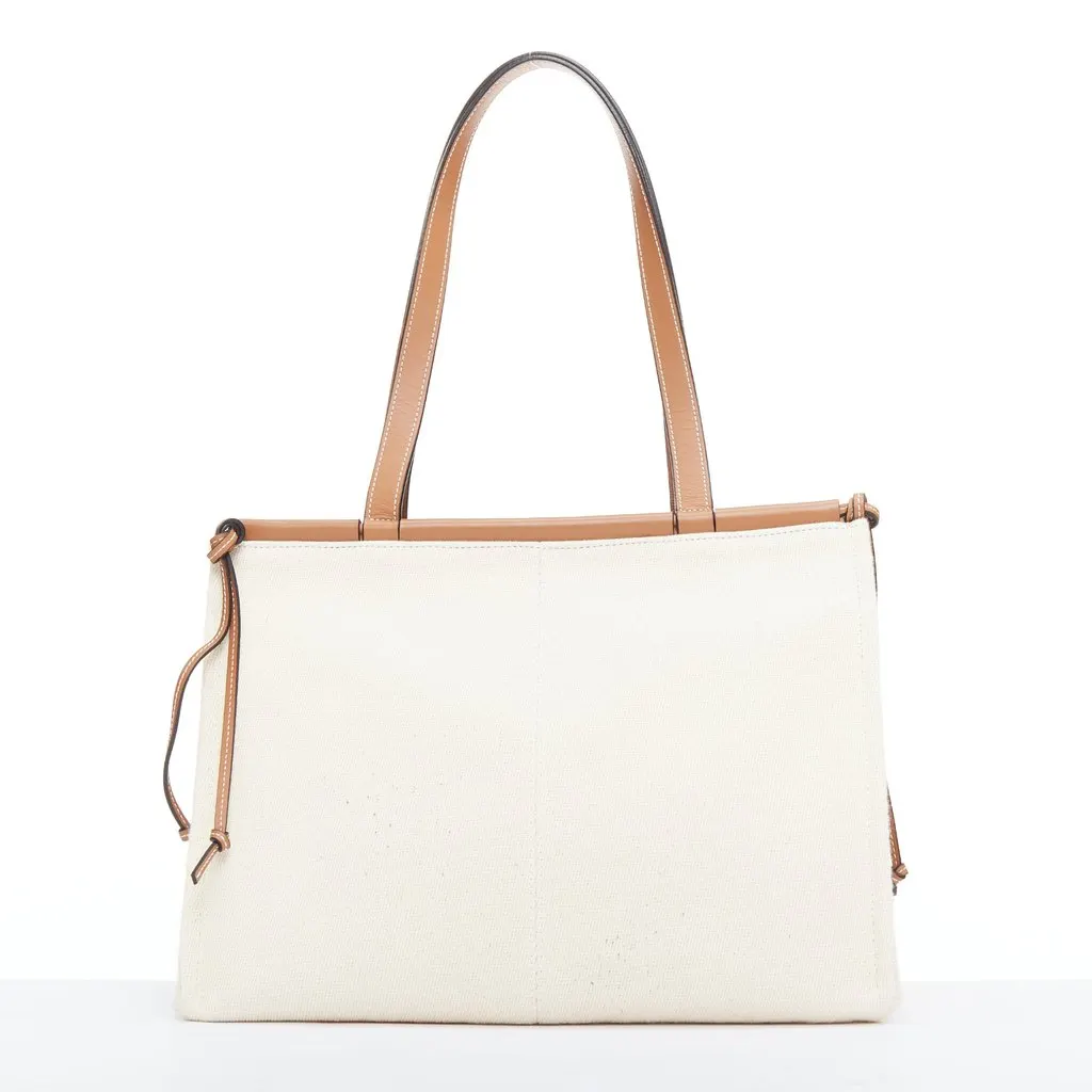 Loewe Cushion Small Brown Canvas Good - Box View