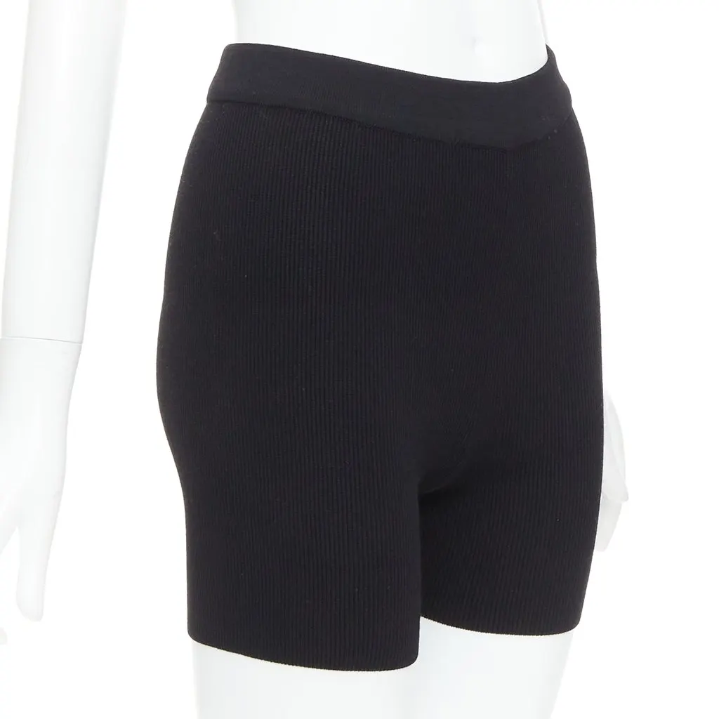 Jacquemus Leather Culotte Pants Black Viscose Very good - Inside View