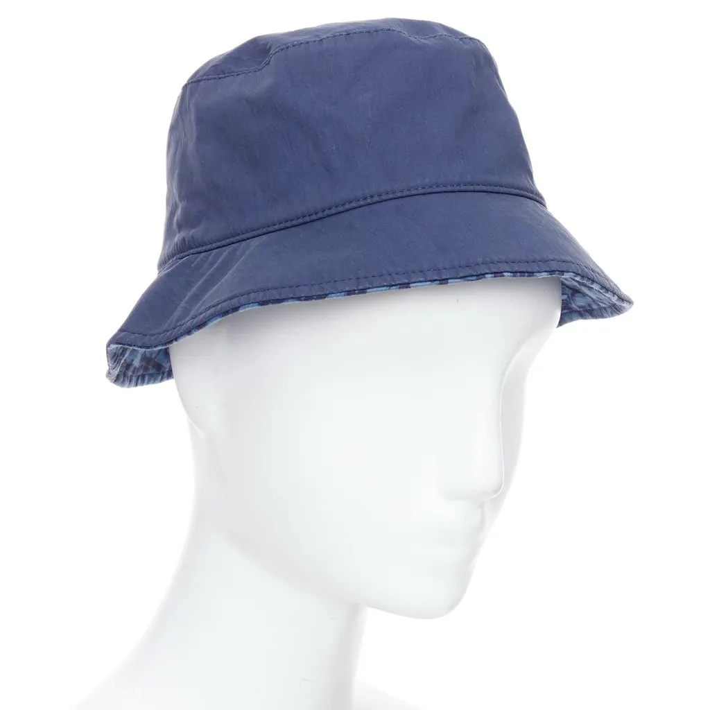 Dior Navy Monogram Hat T3 Blue Cotton Good - Inside View