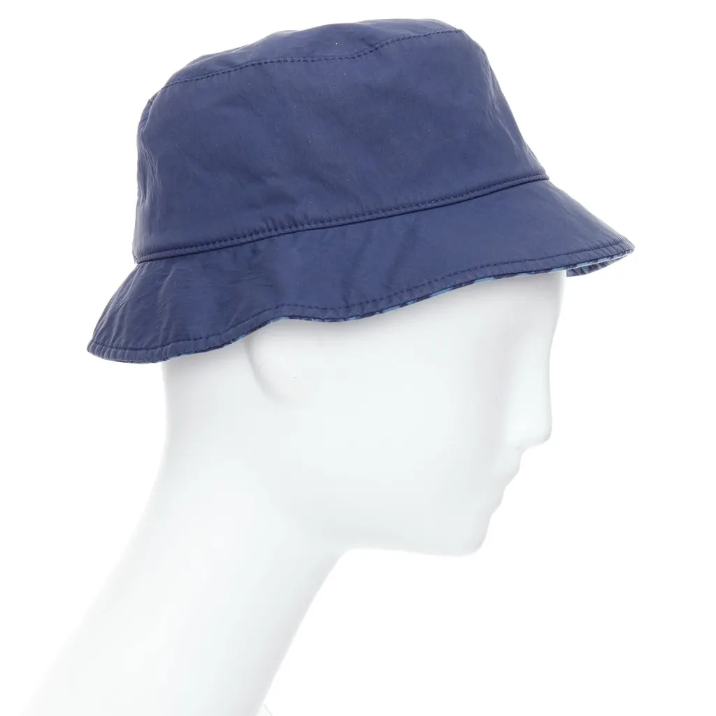 Dior Navy Monogram Hat T3 Blue Cotton Good - Model View