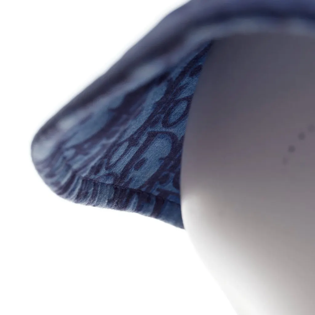 Dior Navy Monogram Hat T4 Blue Cotton Good - Back View