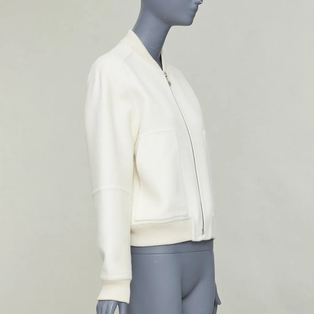 Hermès Ecru Cashmere Coat Beige Cashmere Very good - Model View