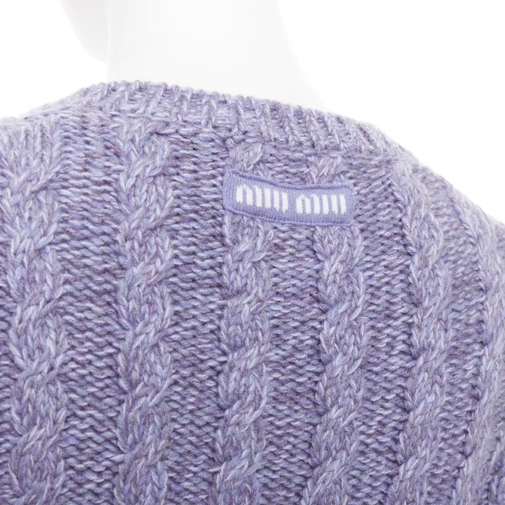 Miu Miu MMF8201330F0230 Purple Cashmere Very good - Back View