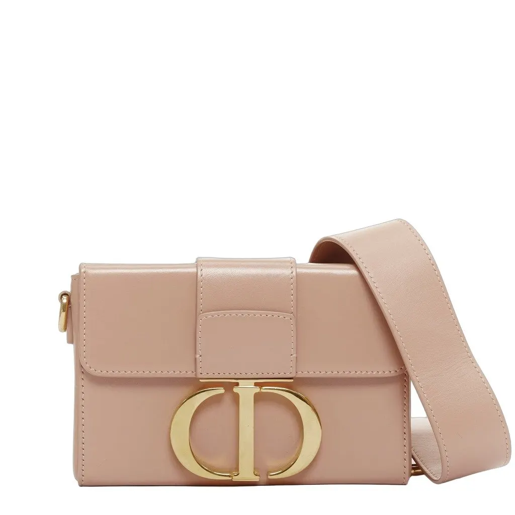 Dior Montaigne 30 Pink Leather Good - Front View