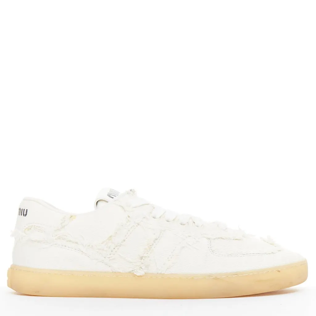 Miu Miu 5E325E_CSL_F0304_F_005 Beige Denim Good - Back View