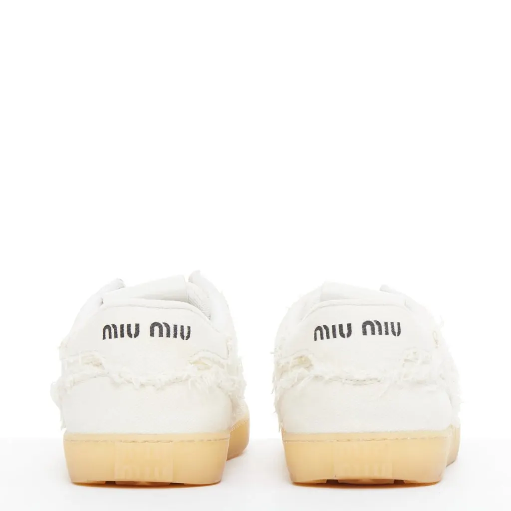 Miu Miu 5E325E_CSL_F0304_F_005 Beige Denim Good - Box View
