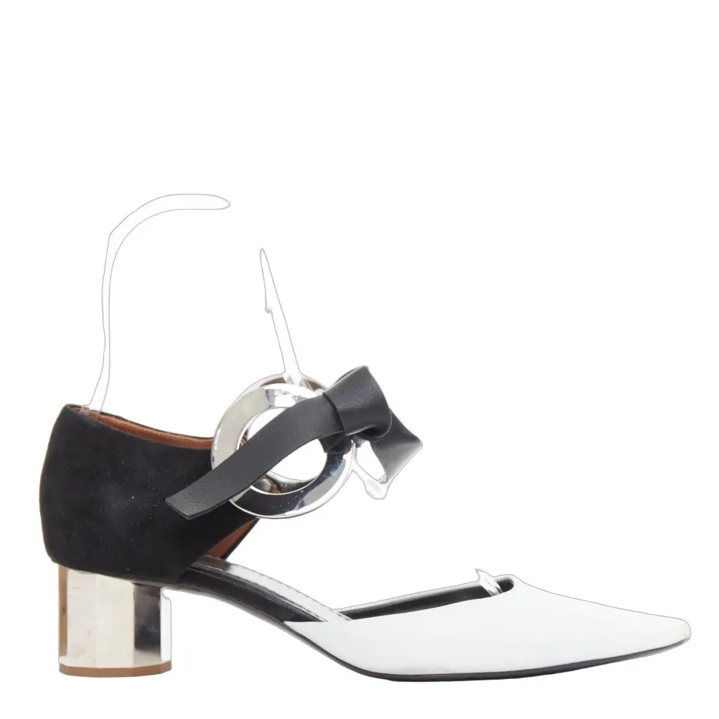 Proenza Schouler Black Leather Heels Black Leather Fair - Front View