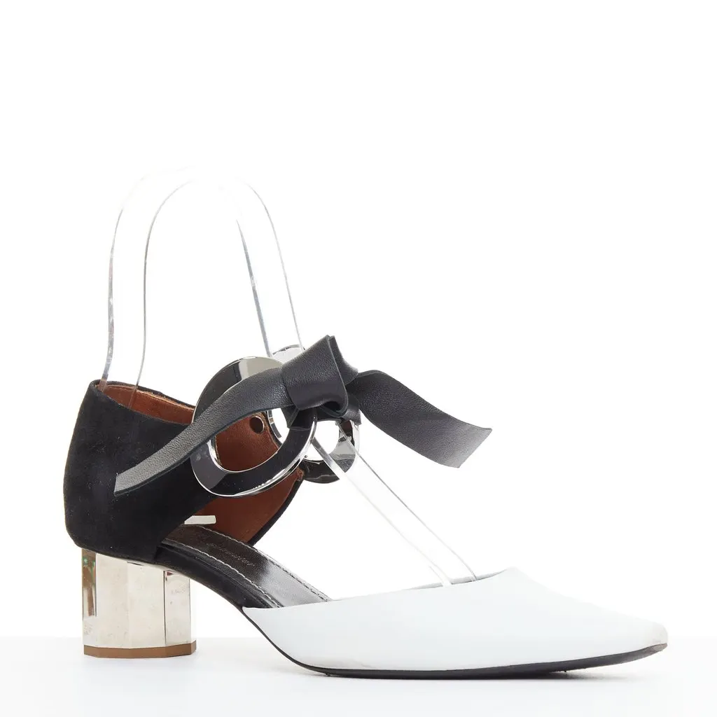 Proenza Schouler Black Leather Heels Black Leather Fair - Back View