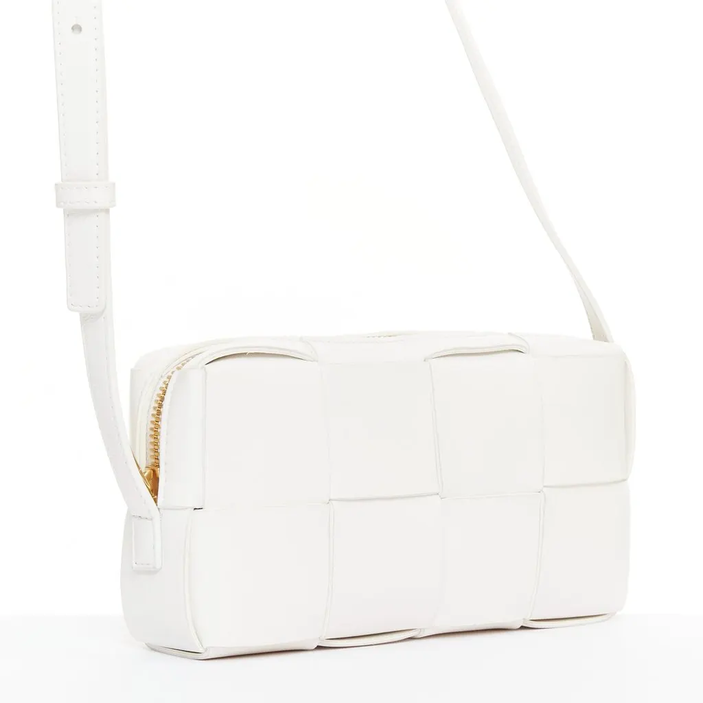 Bottega Veneta Mini Cassette White Leather Good - Inside View