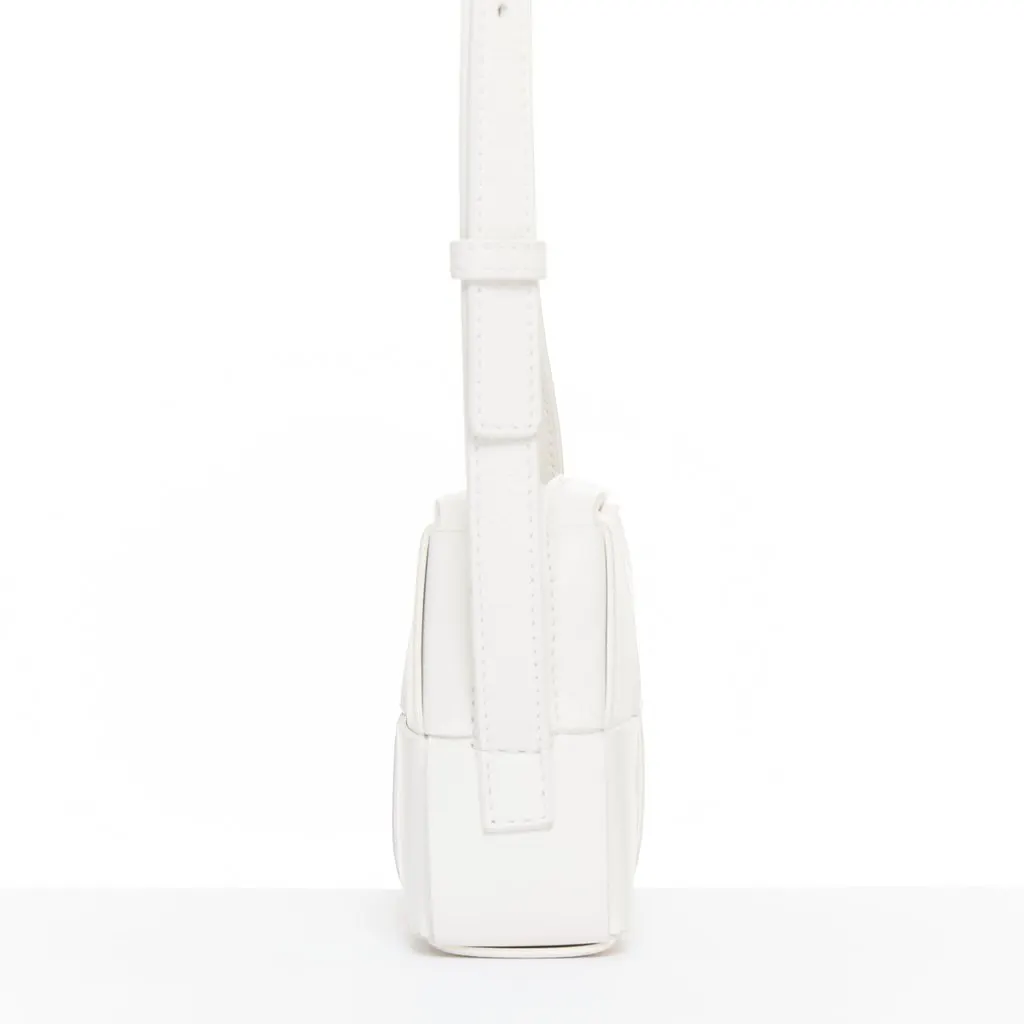 Bottega Veneta Mini Cassette White Leather Good - Model View