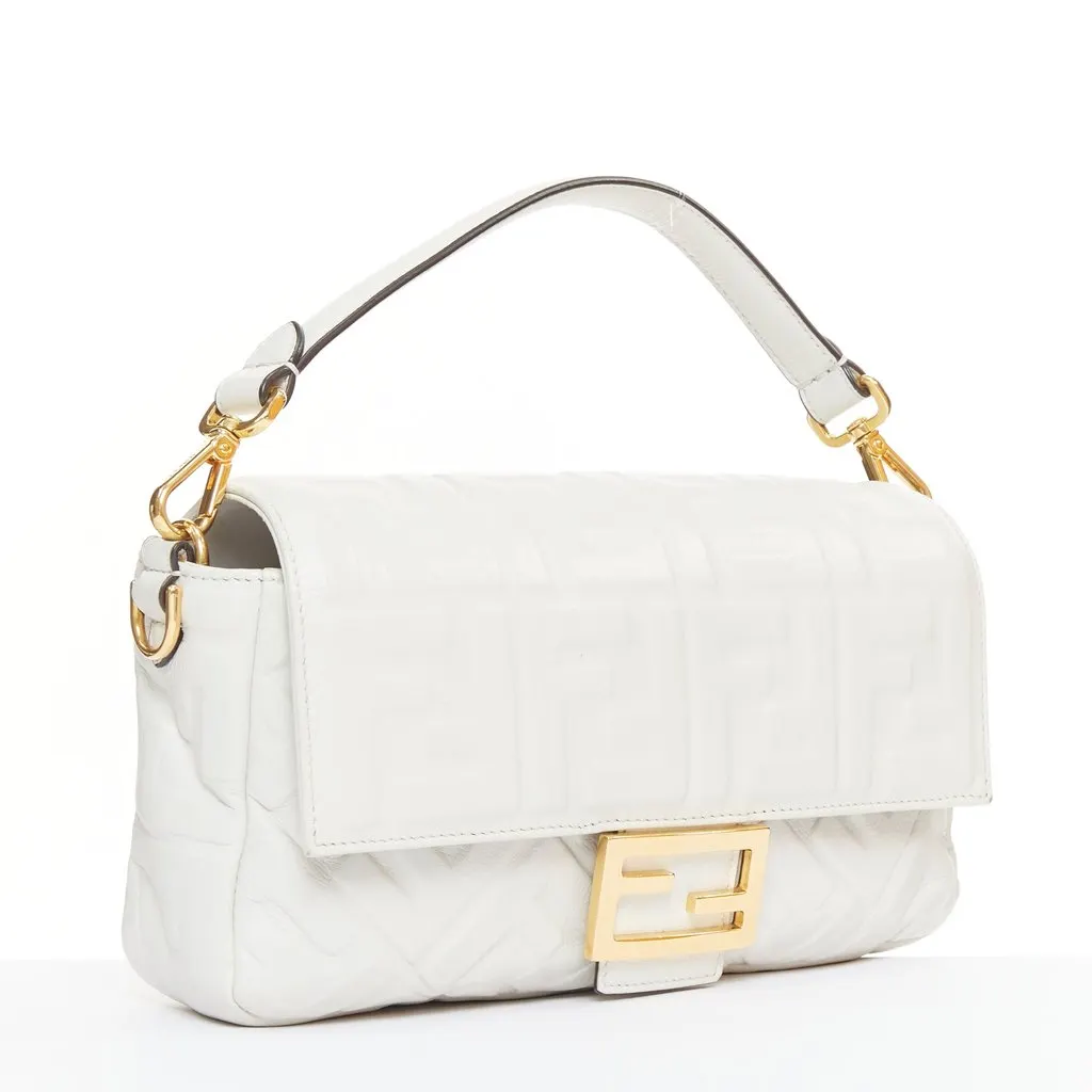 Fendi Baguette Medium White Leather Very good - Inside View