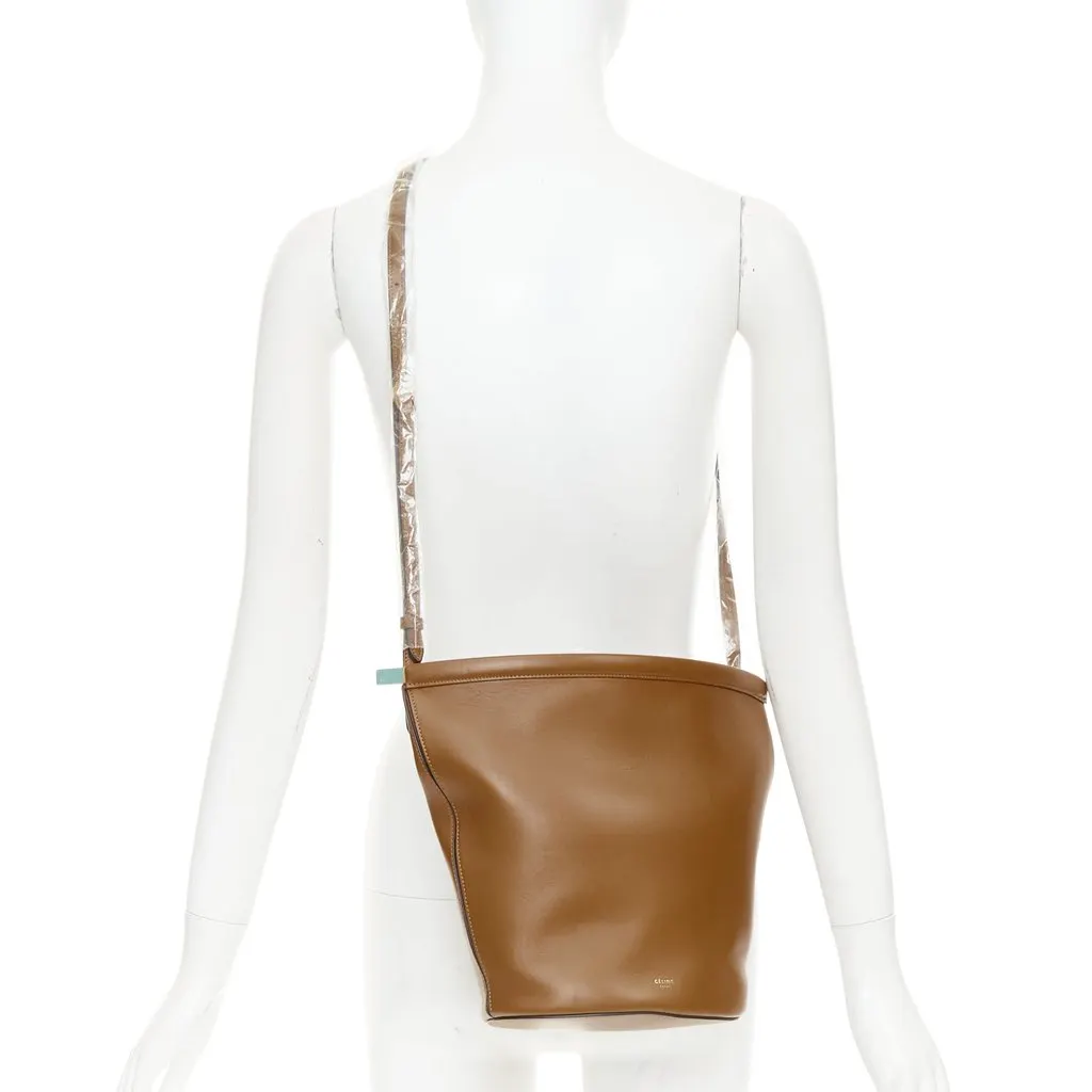 Celine Clasp Bucket Brown Leather Very good - Back View