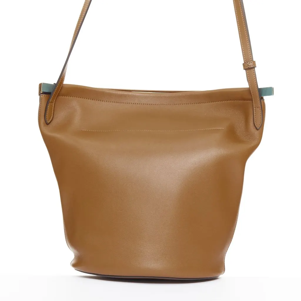 Celine Clasp Bucket Brown Leather Very good - Box View