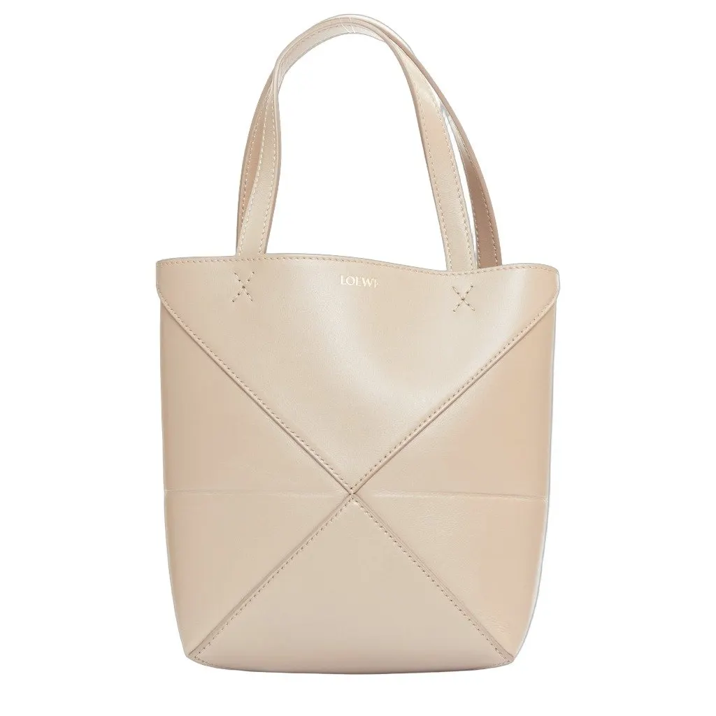 Loewe Puzzle Fold Beige Leather Very good - Front View
