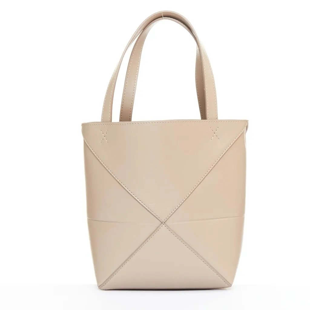 Loewe Puzzle Fold Beige Leather Very good - Box View