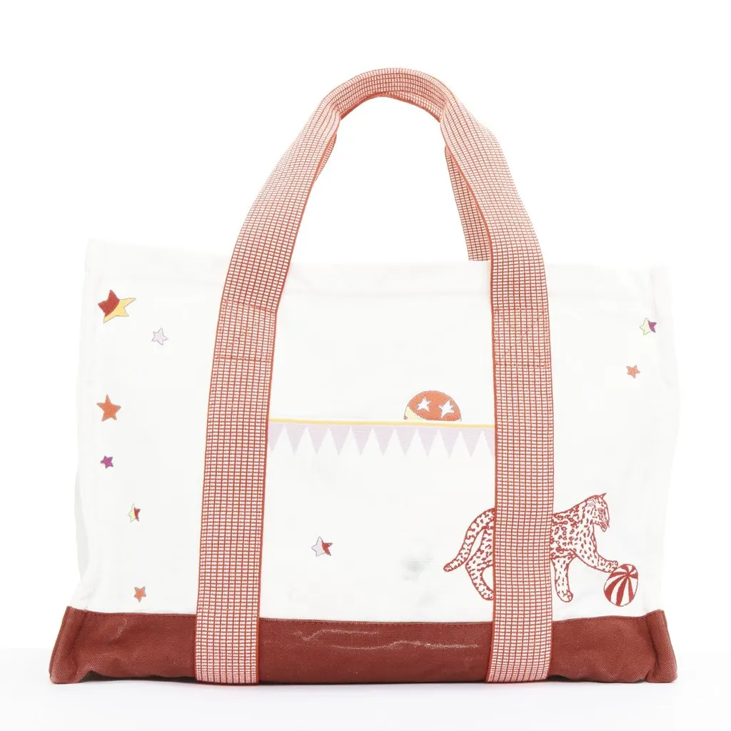 Hermès Circus Nappy Bag White Good - Front View