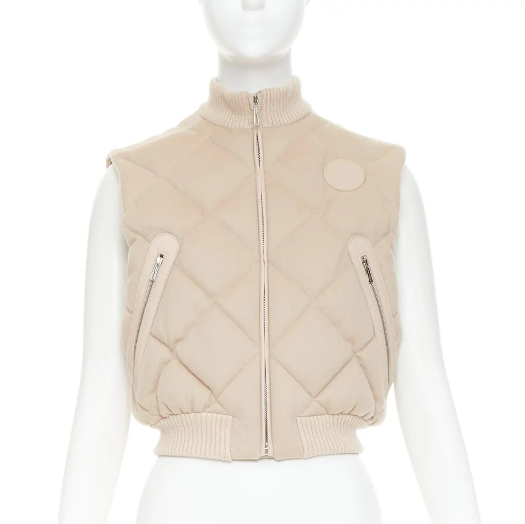 Hermès Khaki Cashmere Jacket Khaki Cashmere Never worn, with tag - Front View