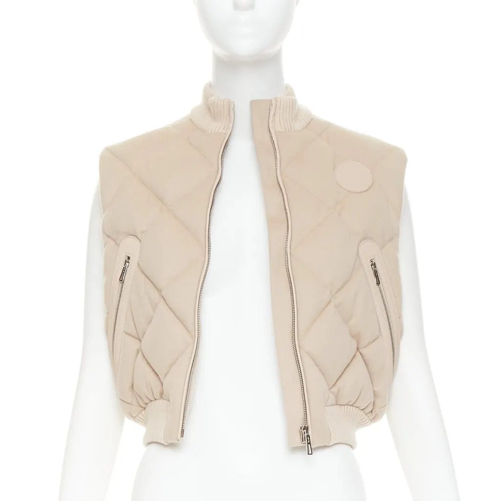 Hermès Khaki Cashmere Jacket Khaki Cashmere Never worn, with tag - Inside View