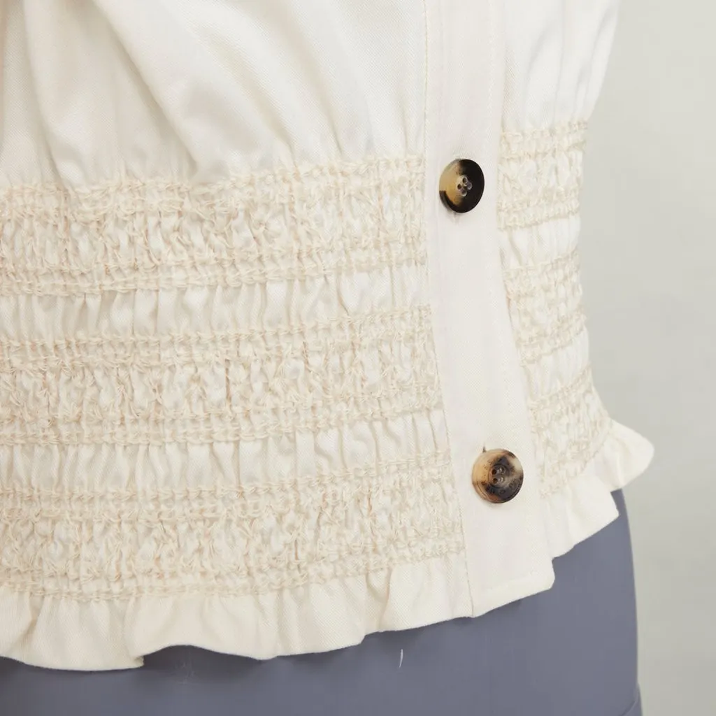 Hermès Beige Cotton Top Beige Cotton Never worn, with tag - Back View