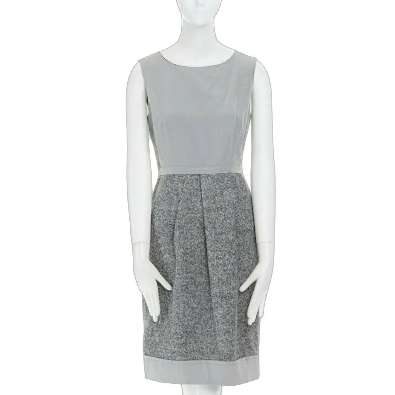 Max Mara Speckle Work Dress Grey Polyamide Very good - Front View