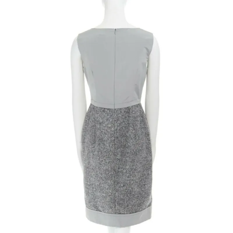 Max Mara Speckle Work Dress Grey Polyamide Very good - Box View