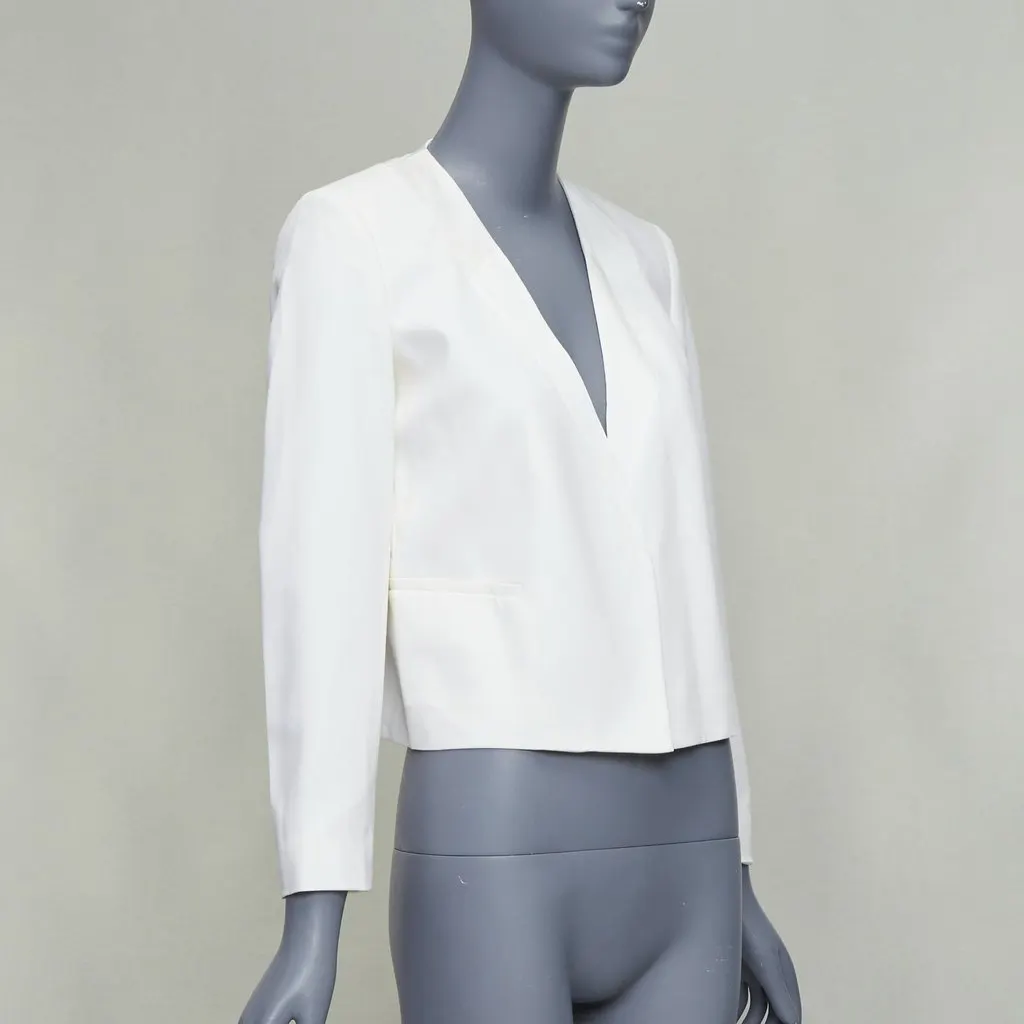 Theory Cream Cropped Tux Blazer Ecru Viscose Never worn - Inside View