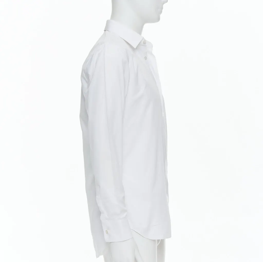 Dior Plain Dress Shirt White Cotton Very good - Model View