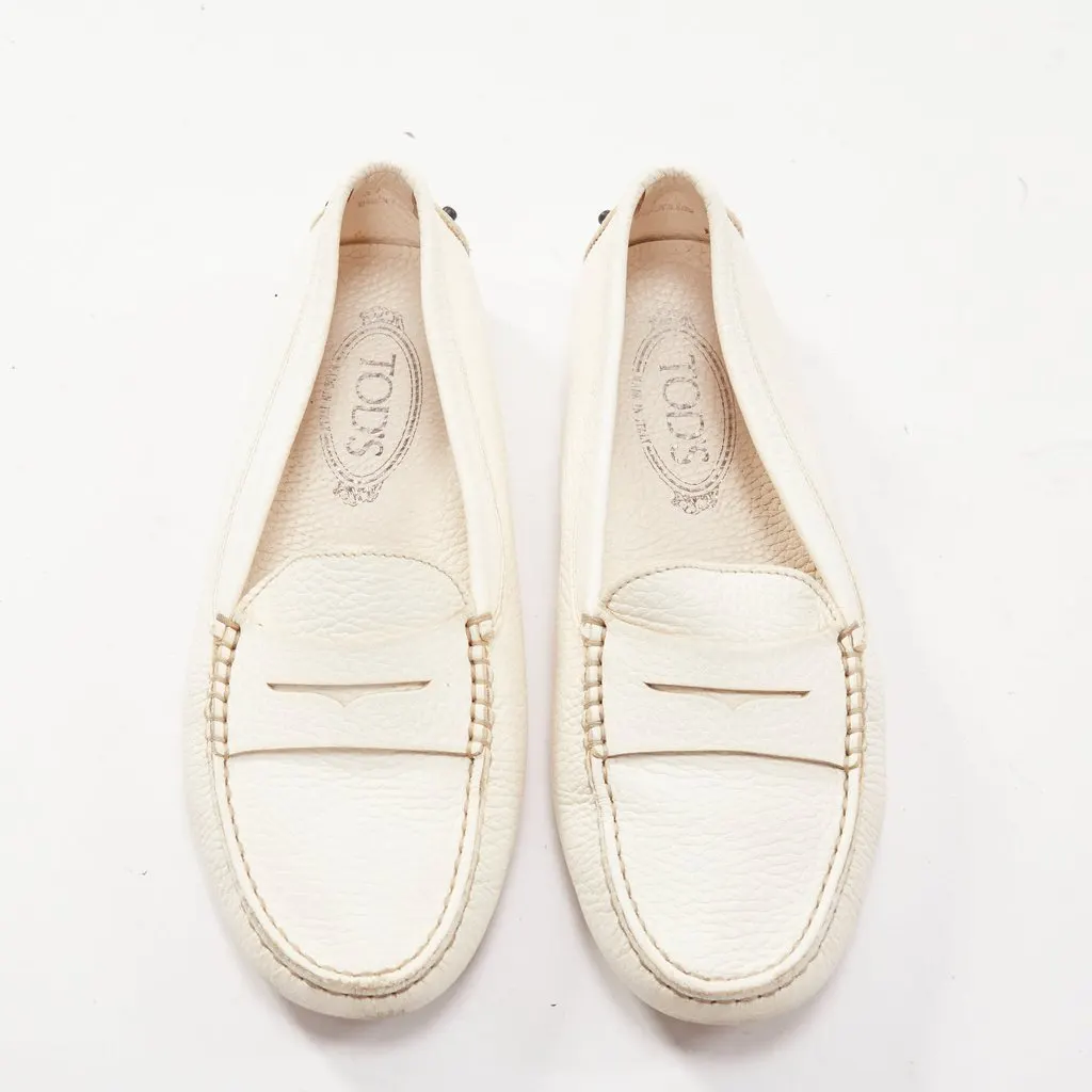 Tod's Gommino Ecru Leather Fair - Inside View