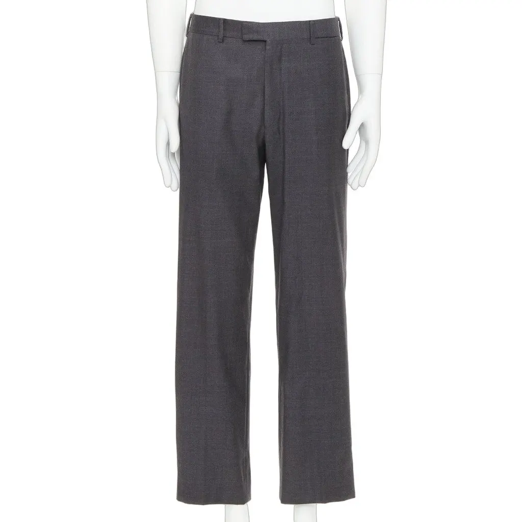 Hermès Grey Wool Trouser Grey Wool Very good - Front View