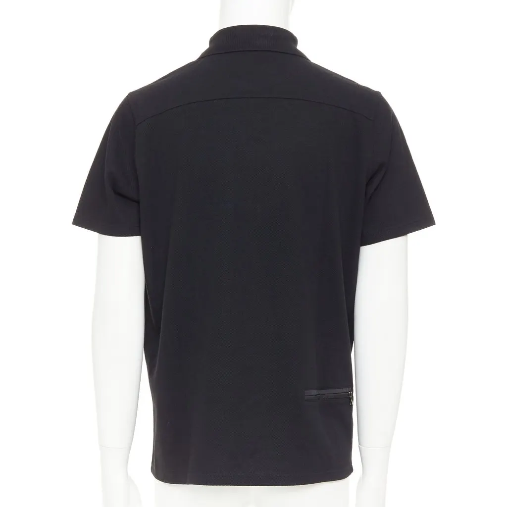 Prada Black Cotton Polo Shirt Black Cotton Very good - Box View