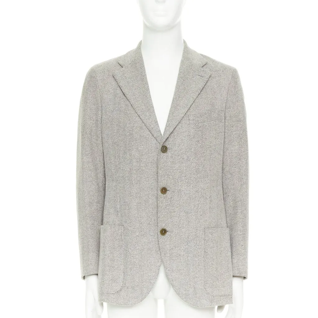 Loro Piana Grey Cotton Jacket Grey Cotton Very good - Front View