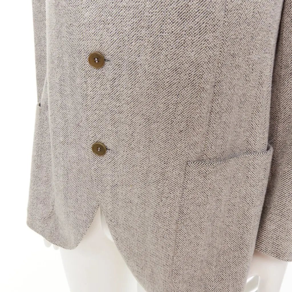 Loro Piana Grey Cotton Jacket Grey Cotton Very good - Back View