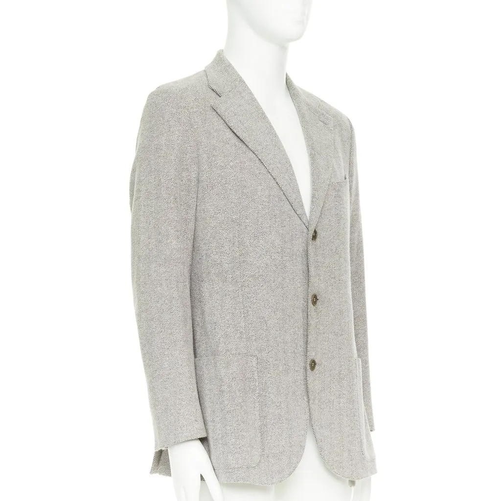 Loro Piana Grey Cotton Jacket Grey Cotton Very good - Inside View