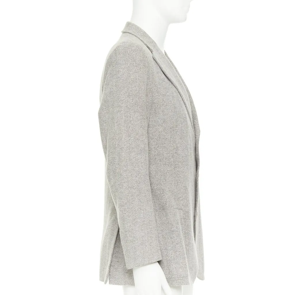 Loro Piana Grey Cotton Jacket Grey Cotton Very good - Model View