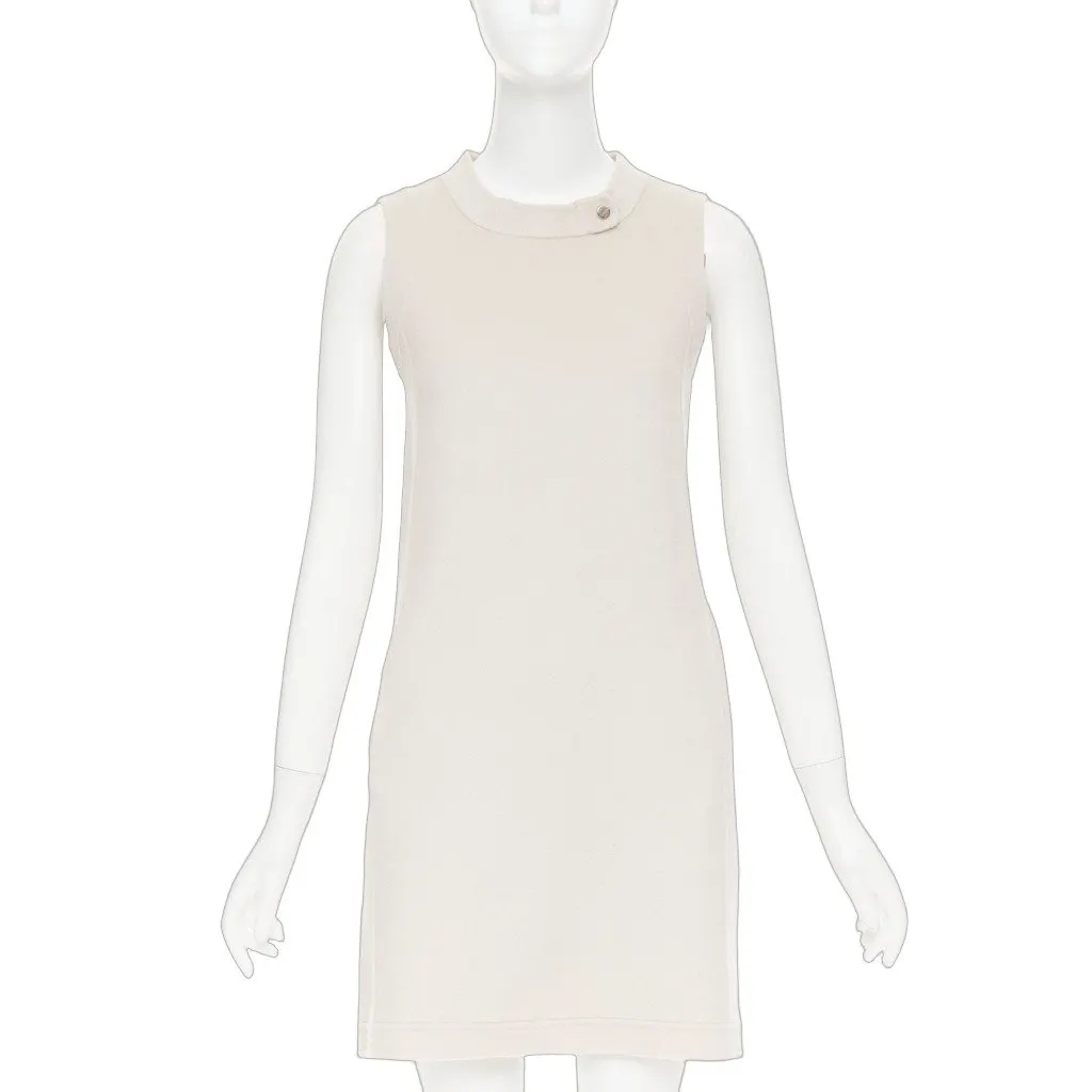 Max Mara Ecru Wool Dress Ecru Wool Very good - Front View