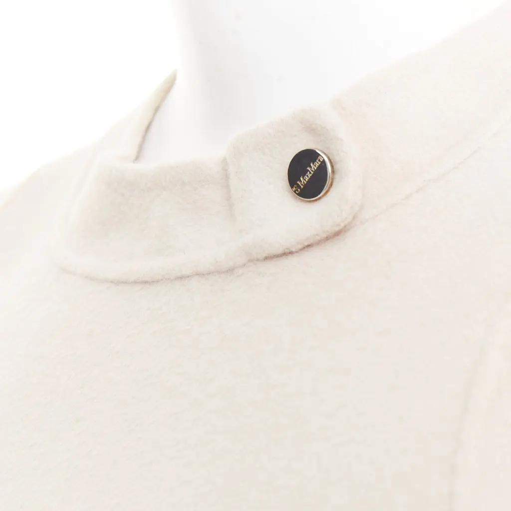 Max Mara Ecru Wool Dress Ecru Wool Very good - Back View