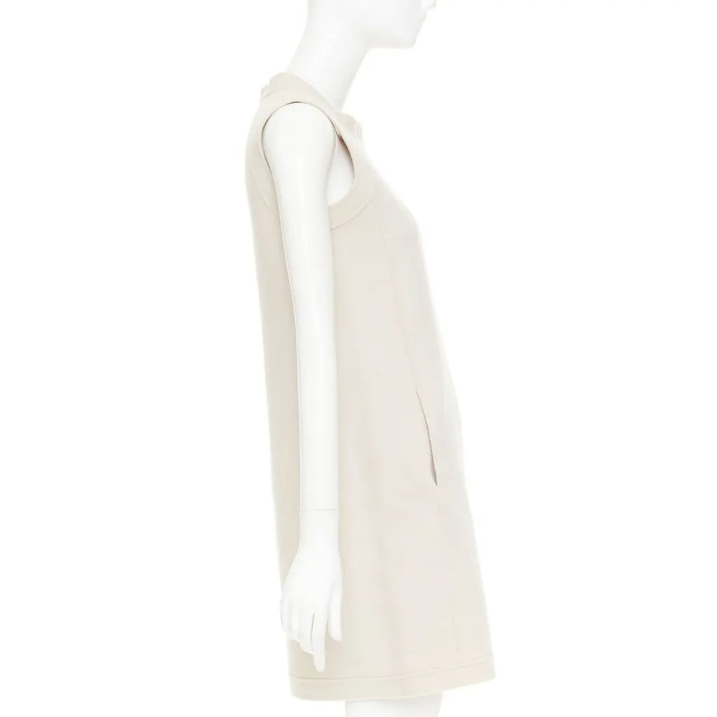 Max Mara Ecru Wool Dress Ecru Wool Very good - Model View