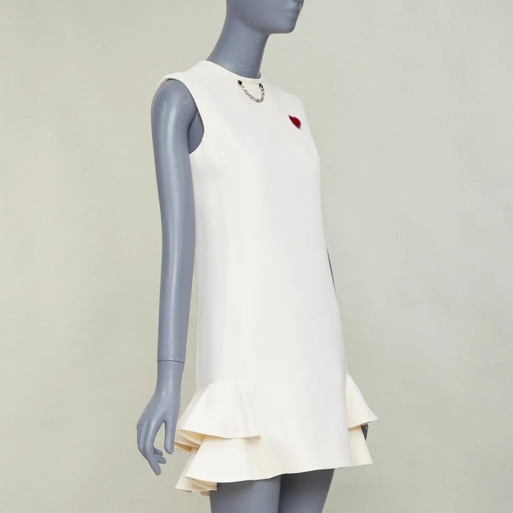 Louis Vuitton Ecru Wool Dress Beige Wool Very good - Inside View