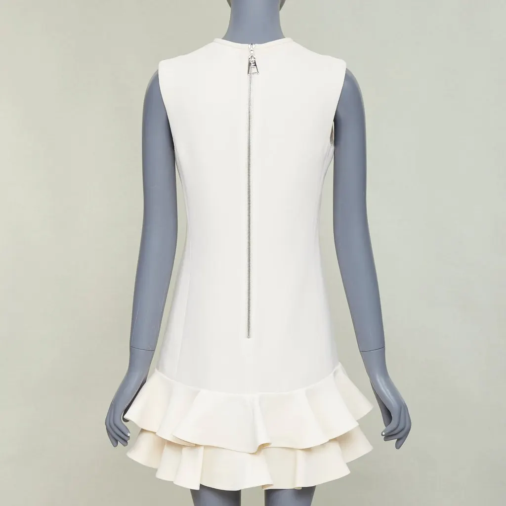 Louis Vuitton Ecru Wool Dress Beige Wool Very good - Box View