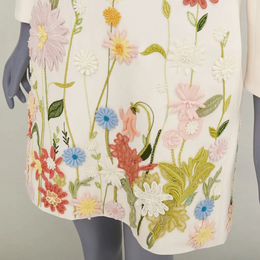 Valentino Ecru Wool Dress Beige Wool Very good - Back View