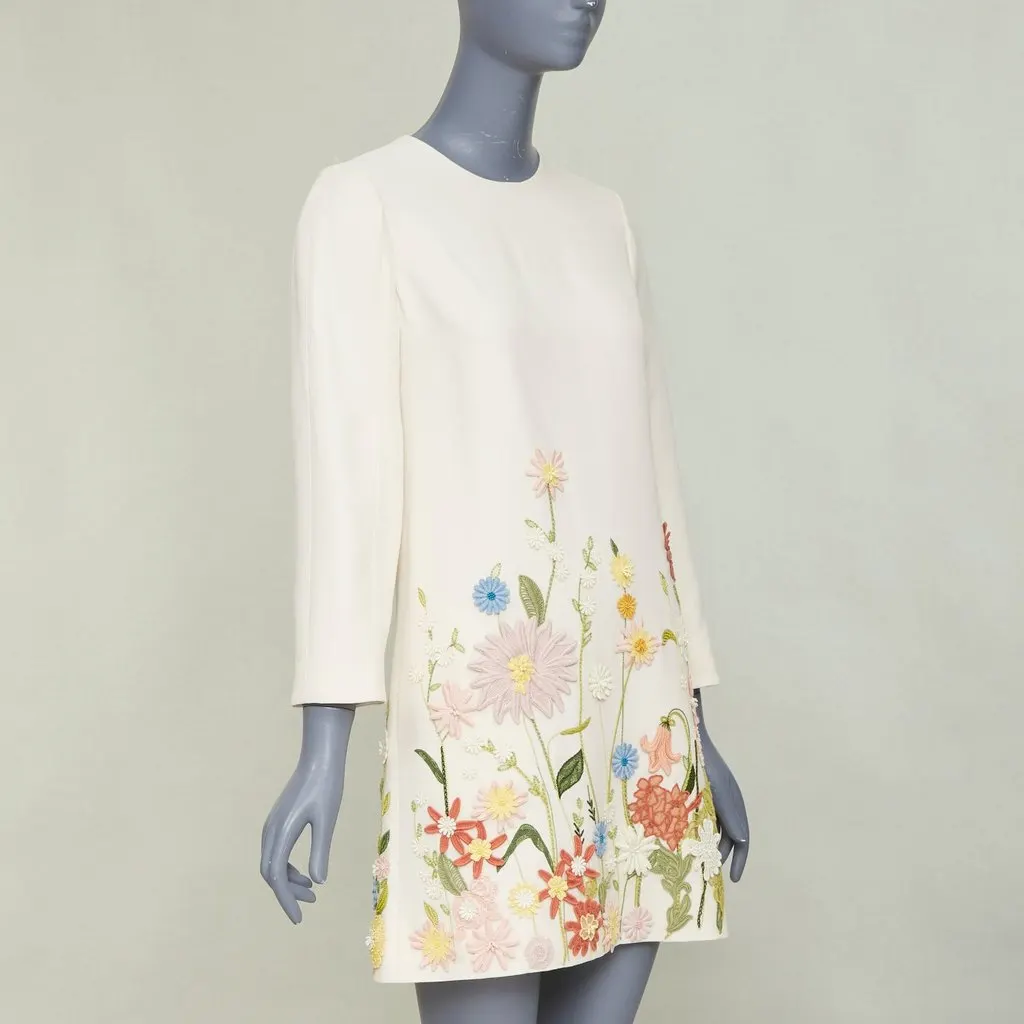 Valentino Ecru Wool Dress Beige Wool Very good - Inside View