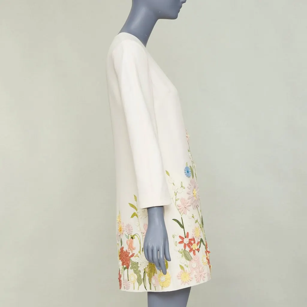 Valentino Ecru Wool Dress Beige Wool Very good - Model View