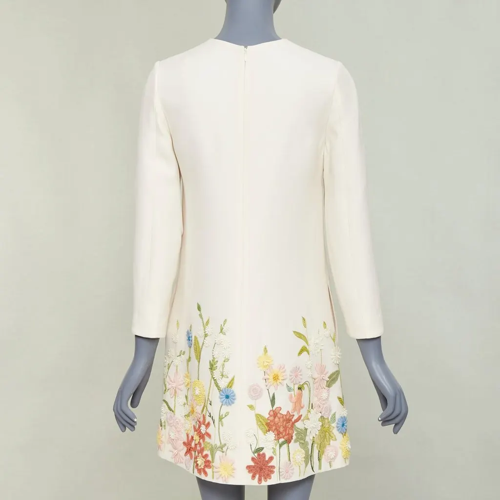 Valentino Ecru Wool Dress Beige Wool Very good - Box View